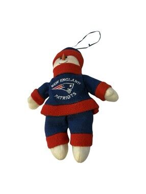 10” Plush New England Patriots Stuffed Snowman on Hanger